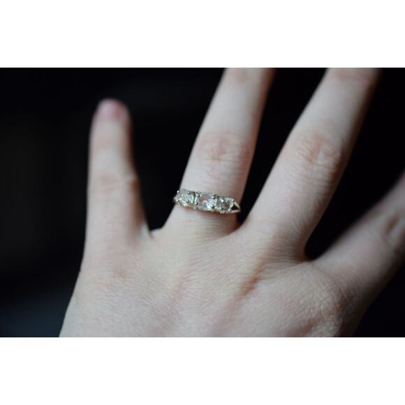 Unique Engagement Ring, Solid Sterling Silver Wedding Band, Gift for Mothers - Picture 3 of 6